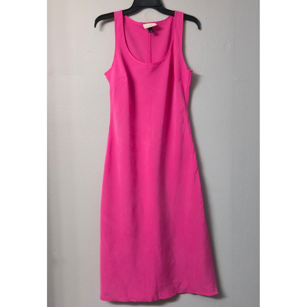 Universal Thread Pink Sleeveless Midi Dress Scoop Neck Side Slit Small
